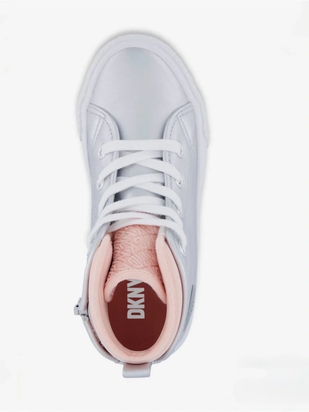 DKNY Little Girls Hannah Brooke metallic high-top sneakers